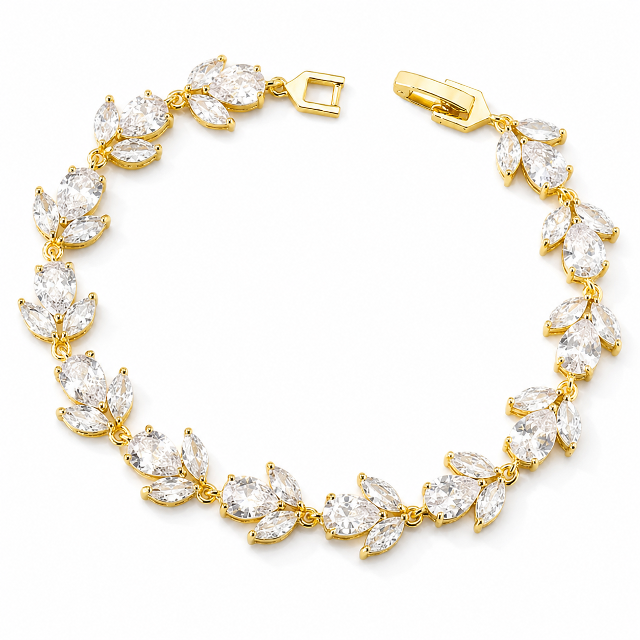 Pulsera Crystal Leaf
