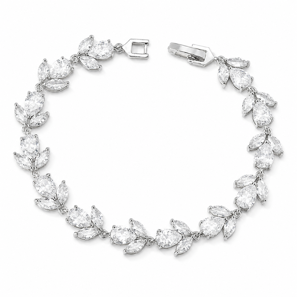 Pulsera Crystal Leaf
