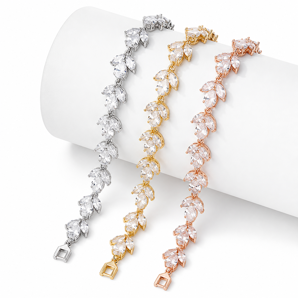 Pulsera Crystal Leaf