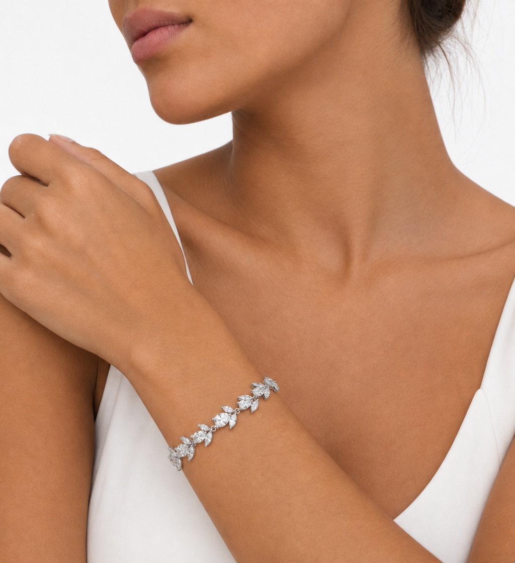 Pulsera Crystal Leaf